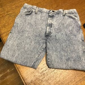 Acid wash denim jeans
